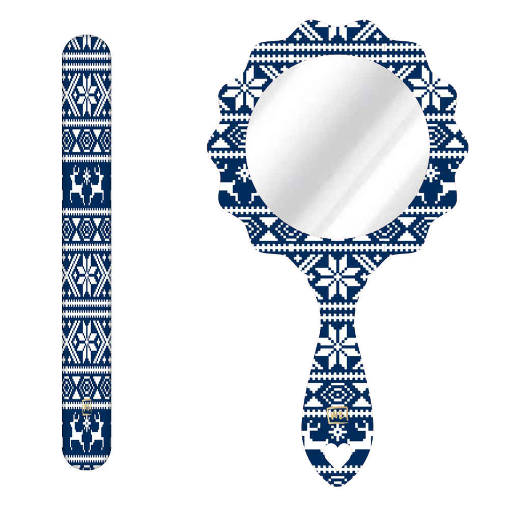 Lime à Ongles Métallique et Set de Miroir avec Motif Inspiré de la Perse - Motif Zemestoon