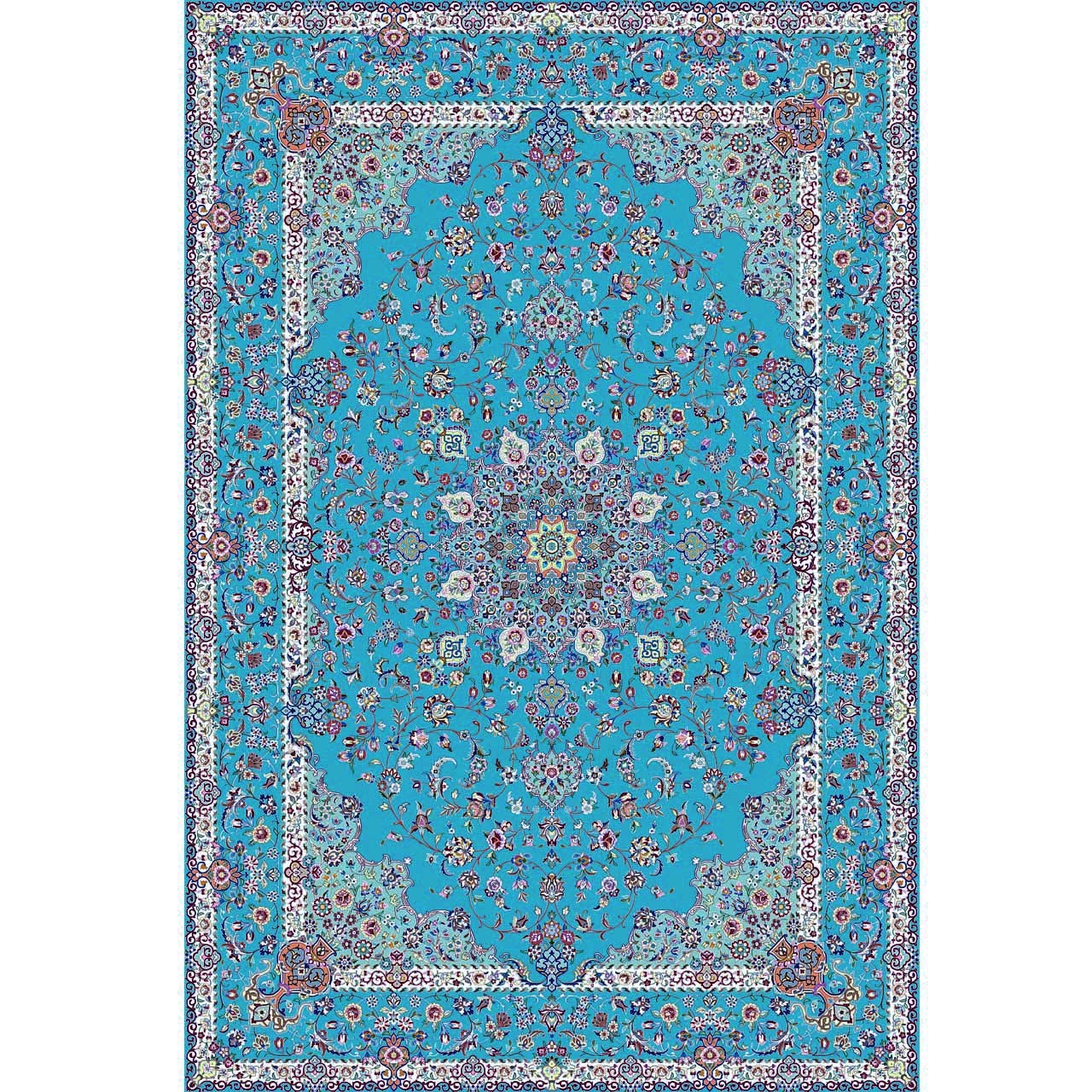 Grand tapis de sol intérieur de style bohème persan Sina
