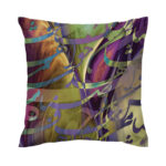 Housse de coussin en velours persan violette – Design Romantique (Set de 2)