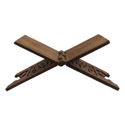 Support Rehal en bois pliable pour le Coran avec motif inspiré de l’Islam