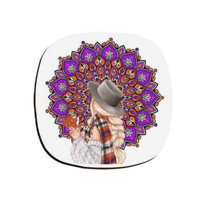 Ensemble de sous-verres artistiques avec le design Mandala