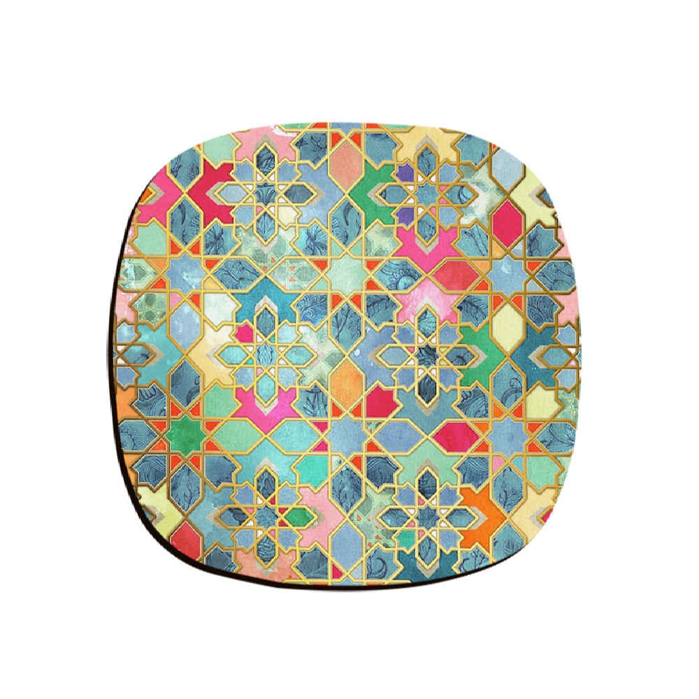 Ensemble de sous-verres artistiques avec le design Javan