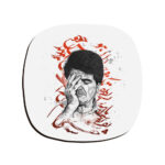 Ensemble de sous-verres persans avec impression de Mohammad-Reza Shajarian