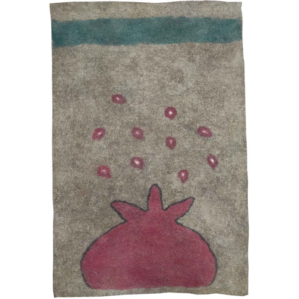 Tapis en feutre de laine persan 100% naturel et fait main Anar