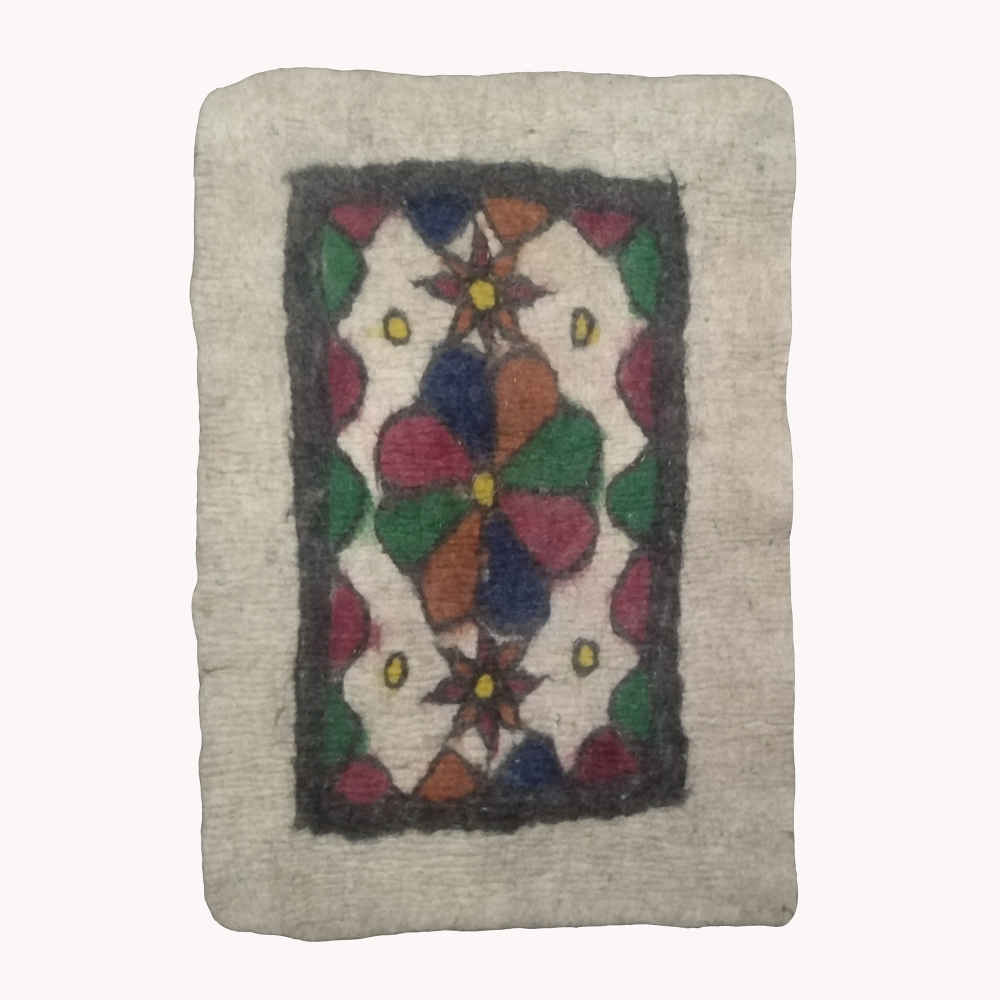 Tapis en feutre de laine persan 100% naturel et fait main Rokhsar
