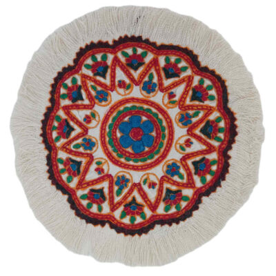 Nappe ronde brodée à la main Modèle Alaleh