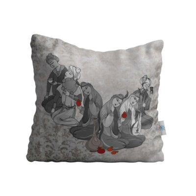Housse de coussin en velours persan – Design Khatoon (Set de 2)