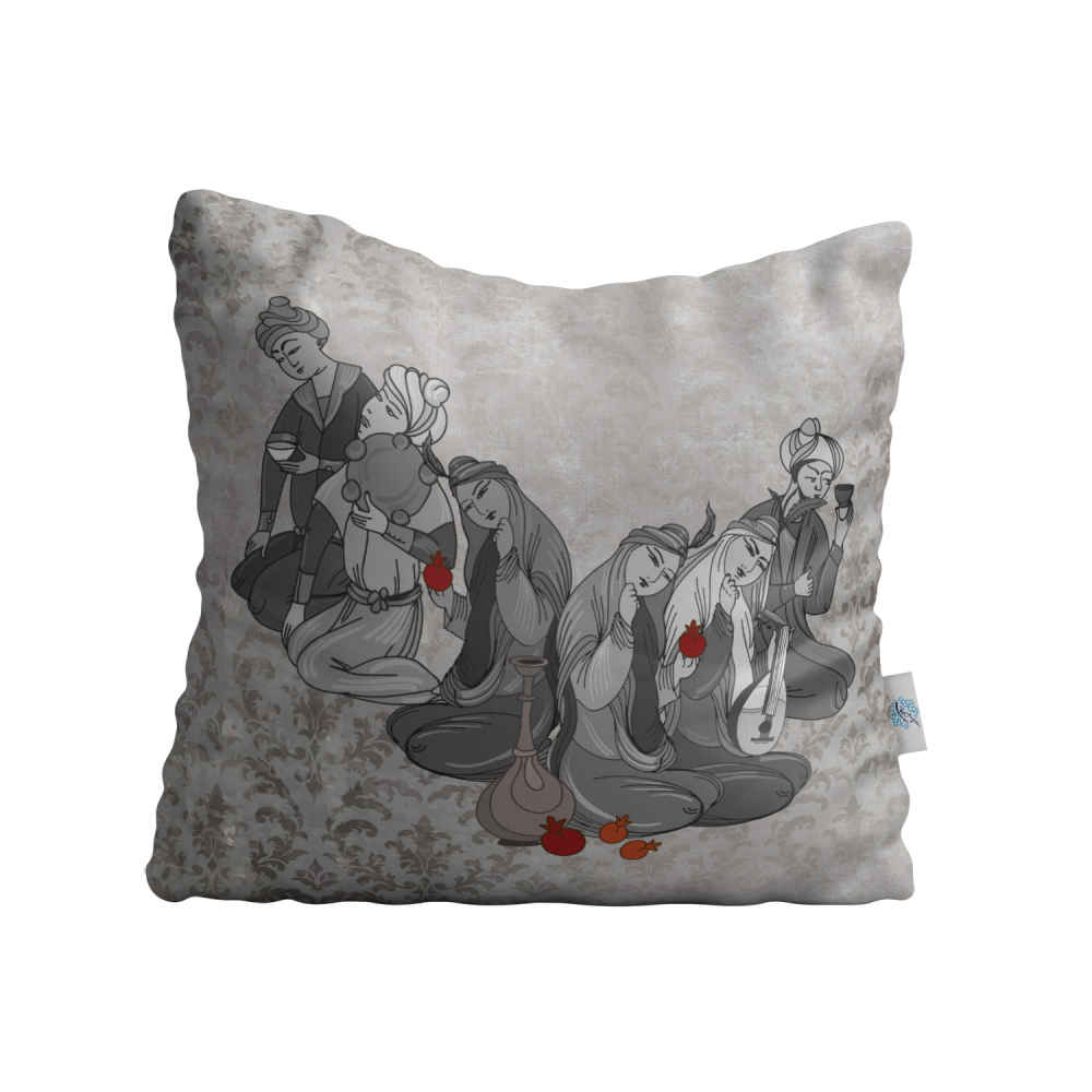 Housse de coussin en velours persan - Design Khatoon (Set de 2)