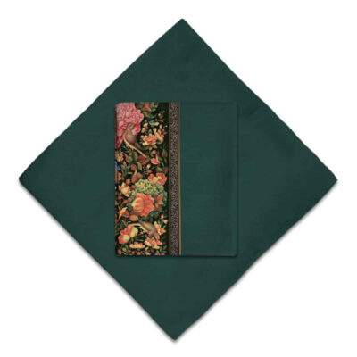 Tapis de prière de voyage pour musulman taille poche et portable Sajada Oiseaux & Fleurs