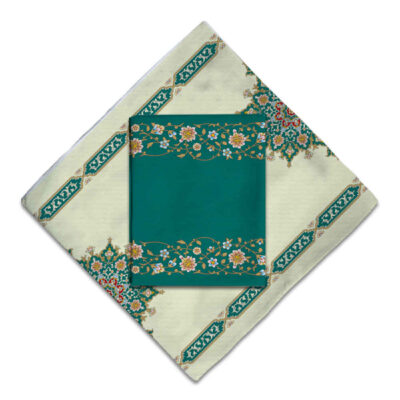 Tapis de prière de voyage pour musulman taille poche et portable Sajada Vert Eslimi