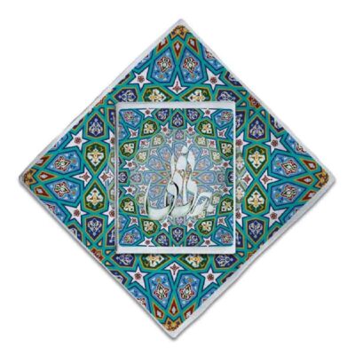 Tapis de prière de voyage pour musulman taille poche et portable Sajada Bleu Eslimi