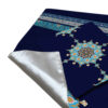 Tapis de prière de voyage pour musulman taille poche et portable Sajada Bleu Marine