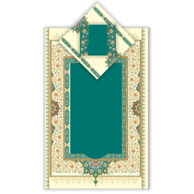 Tapis de Prière Islamique en Velours Léger avec Motif Eslimi
