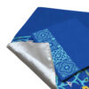 Tapis de Prière Islamique en Velours Léger avec Mihrab Bleu