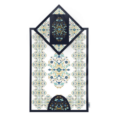 Tapis de Prière Islamique en Velours Léger avec Motif Eslimi