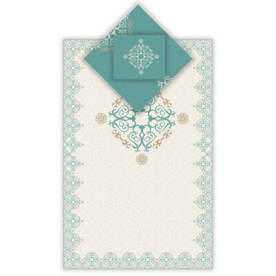 Tapis de Prière Islamique en Velours Léger Blanc