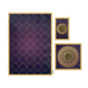 Tapis de Prière Islamique en Velours Léger Violet avec Motif Eslimi