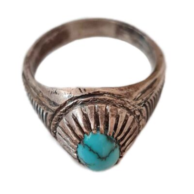 Bague en Argent Persan Faite Main avec Turquoise de Neyshabur Farima Ehsan