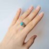 Bague en Argent Persan Faite Main avec Turquoise de Neyshabur Farima Ehsan