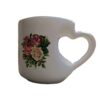 Mug en céramique persan avec poignée en forme de cœur