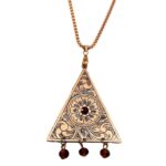 Collier en cuivre gravé artistique – Ghalamzani