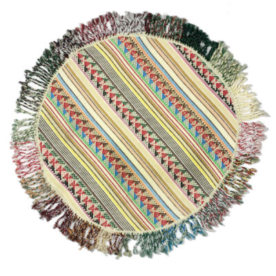 Tapis Jajim persan authentique tissé à plat rayé Arya