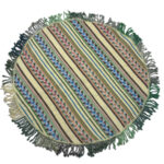 Tapis Jajim persan authentique tissé à plat rayé Razeghi