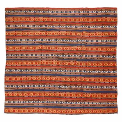 Tapis Jajim persan authentique tissé à plat rayé Roza