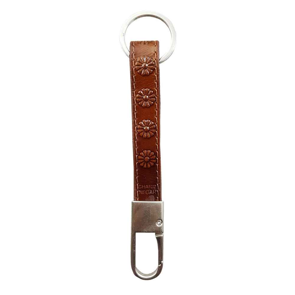 Porte-clé en cuir persan modèle Floral