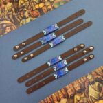 Bracelet artistique en cuir et cuivre Minakari – Akhgar Artistique