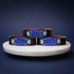 Bracelet artistique en cuir et cuivre Minakari – Yavar Artistique