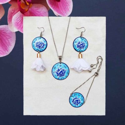 Ensemble de Bijoux Minakari Perse Modèle Gol Shah Abbasi