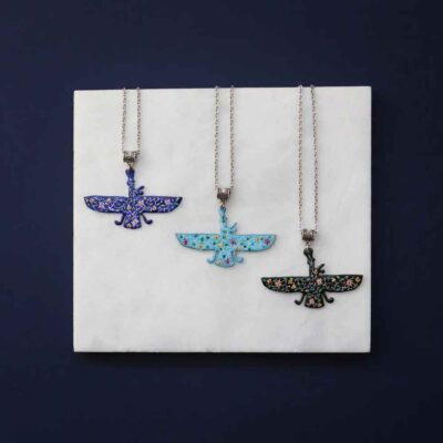 Collier persan minimaliste – Symbole zoroastrien Farvahar