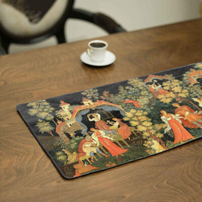 Chemin de table en velours “Persian Elegance” Modèle Rokhsareh