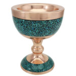 Bol Décoratif Persan Artisanal Incrusté de Turquoise Hamed