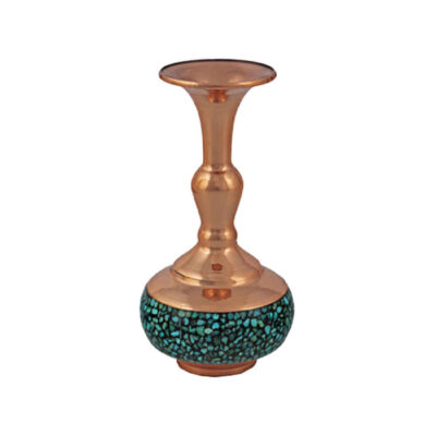 Vase décoratif persan incrusté de turquoise fait main Elaheh