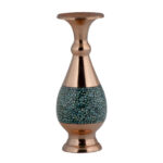 Vase décoratif persan incrusté de turquoise fait main Elham