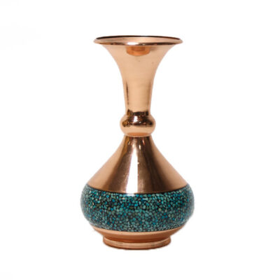 Vase décoratif persan incrusté de turquoise fait main Luxury