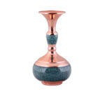 Vase décoratif persan incrusté de turquoise fait main Shima