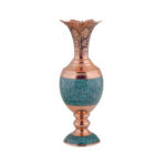 Vase décoratif persan incrusté de turquoise fait main Sonbol