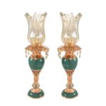Bougeoir en cuivre persan fait à la main – Design incrusté de turquoise – Helma (2x)
