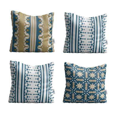 Set de 4 coussins en velours Modèle Daria