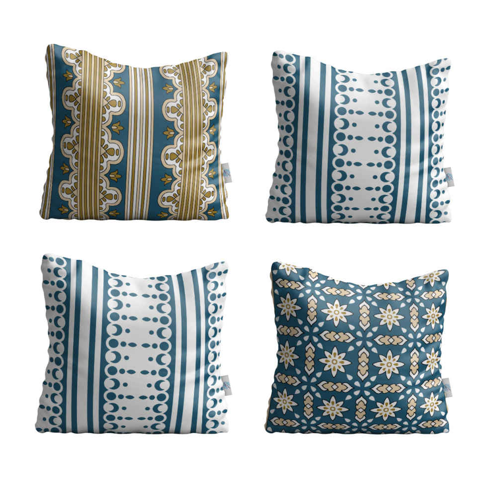 Set de 4 coussins en velours Modèle Daria