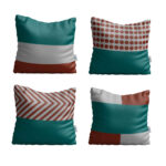 Set de coussins en velours – Design Moderne (Set de 4)