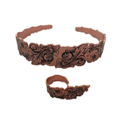 Ensemble de Bracelet et Bague en Cuivre Modèle Bahar