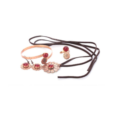 Ensemble de Bijoux en Cuivre Modèle Lotus Perse