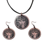 Ensemble de Collier et Boucles d’Oreilles en Cuivre Modèle Rokh