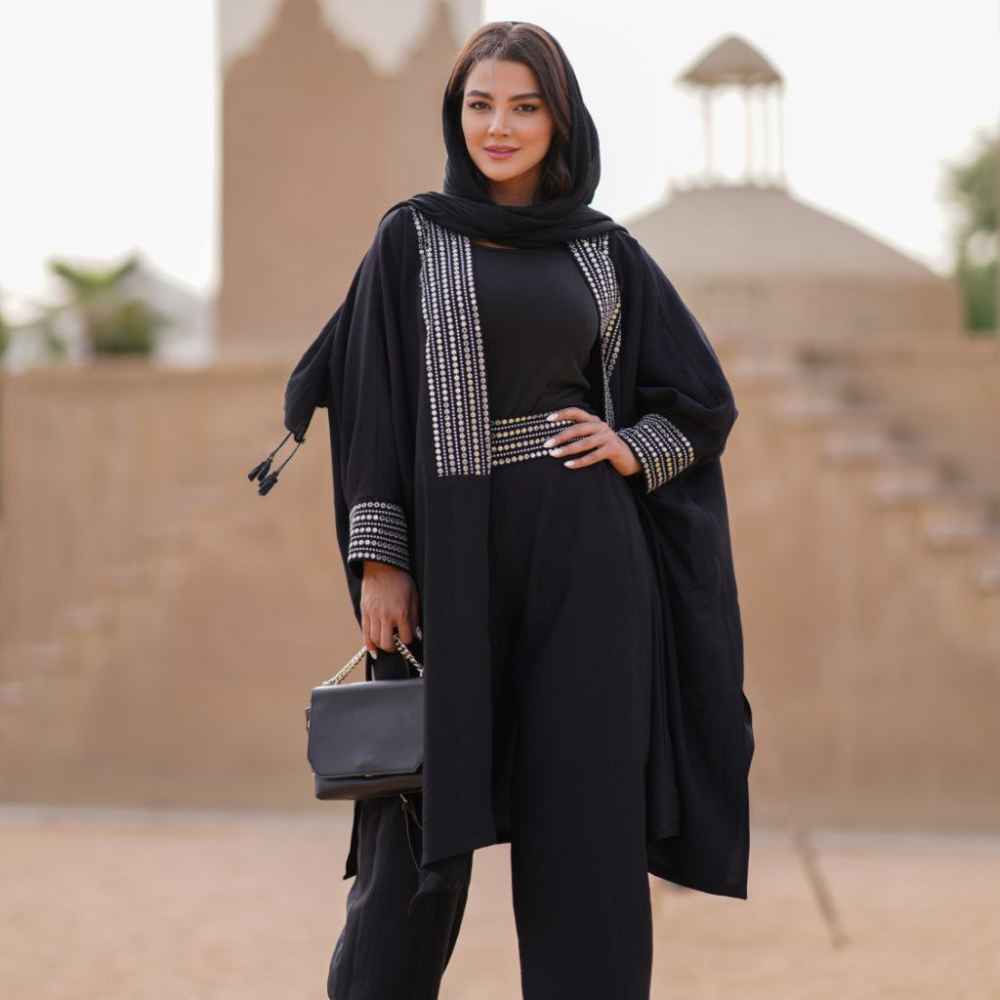Ensemble Manto Perse & Pantalon Modèle Asra