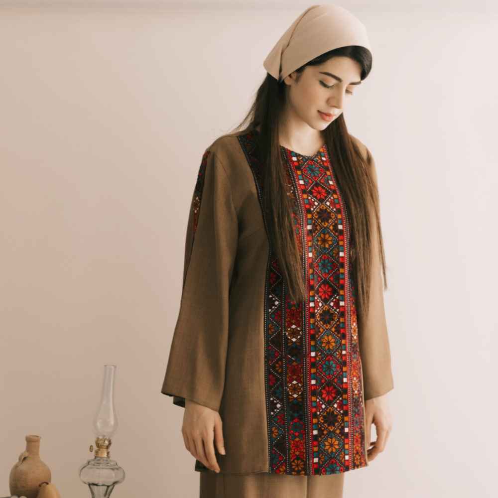 Ensemble Manto Perse & Pantalon Modèle Gelareh