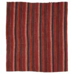 Tapis Jajim persan vintage tissé à plat rayé Alaleh